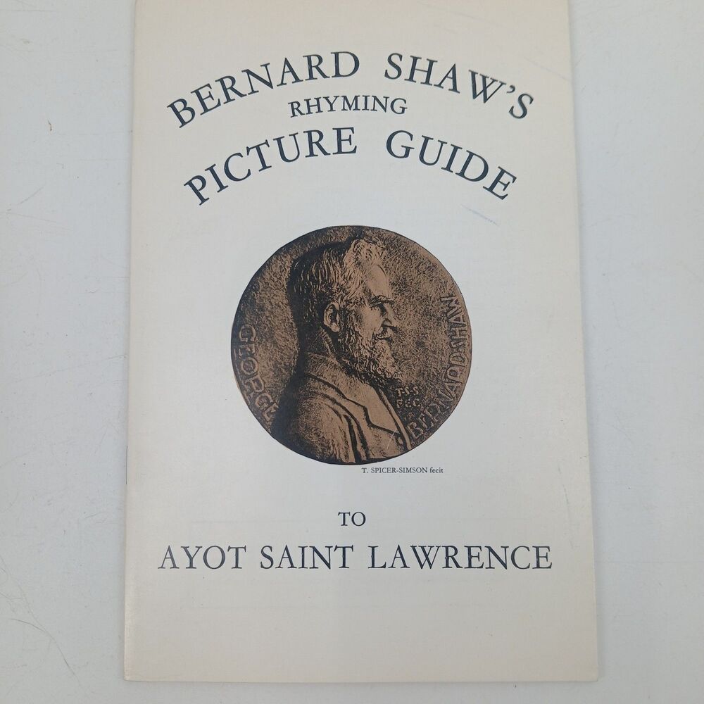 Bernard Shaw's Rhyming Picture Guide to Ayot Saint Lawrence Vintage Book